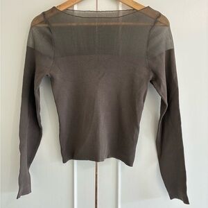 Zara mesh seamless long sleeve